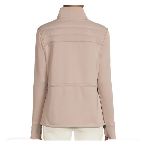 Avia Women's Mixed Media Jacket M8-10 Pink Zip-Up Front & Pockets - Picture 5 of 8